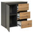 KOMMODE Anthrazit, Eichefarben - Eichefarben/Anthrazit, KONVENTIONELL, Holzwerkstoff (80/80/40cm) - Carryhome