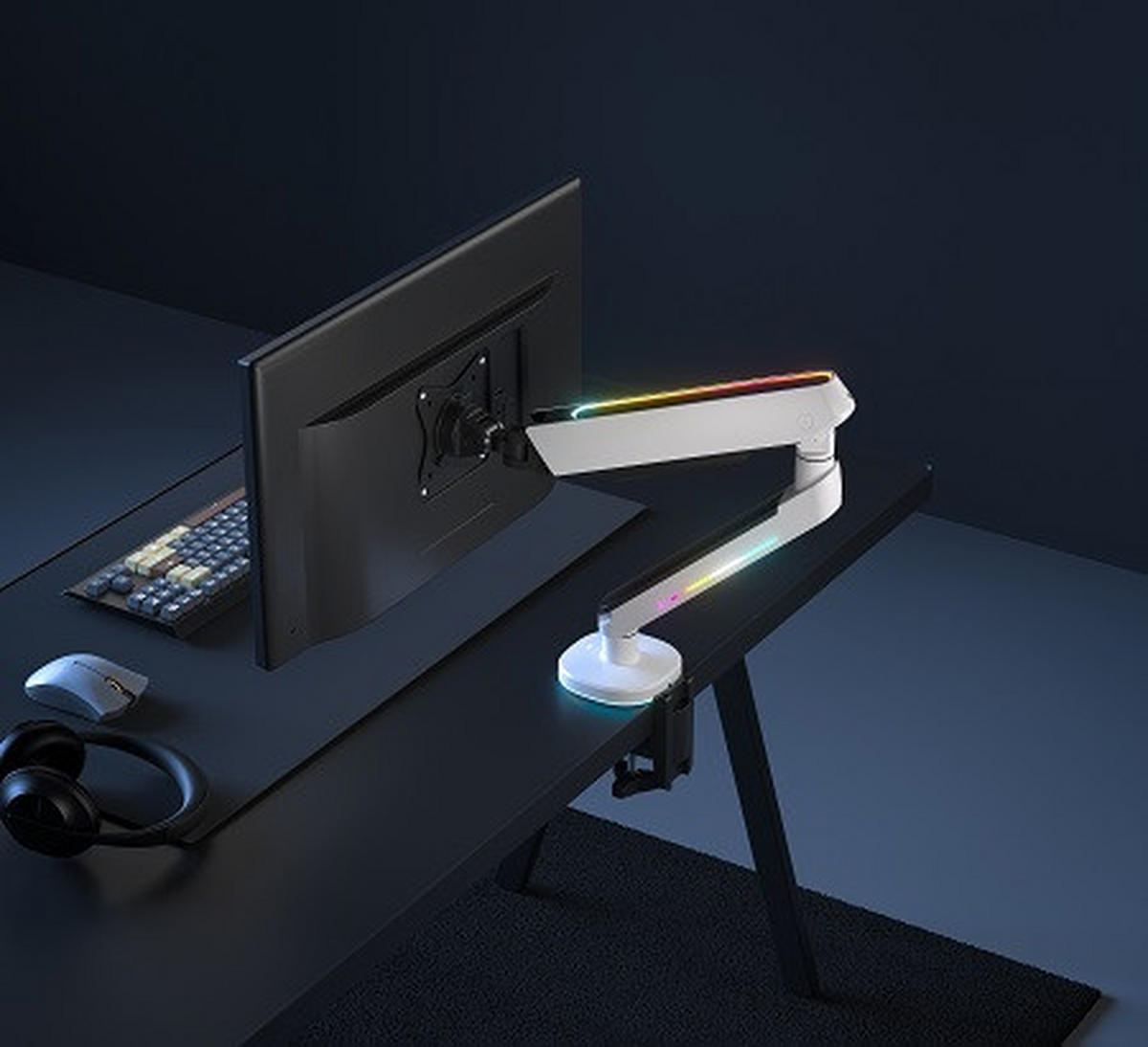 MONITOR-HALTERUNG Metall, Kunststoff Weiß  - Weiß, Design, Kunststoff/Metall (11,7/62,2/57,5cm) - Boxxx