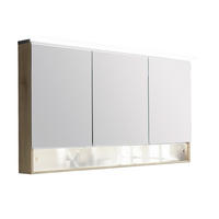 SPIEGELSCHRANK 140/82/15 cm  - Eichefarben, Design, Glas/Holzwerkstoff (140/82/15cm) - Novel