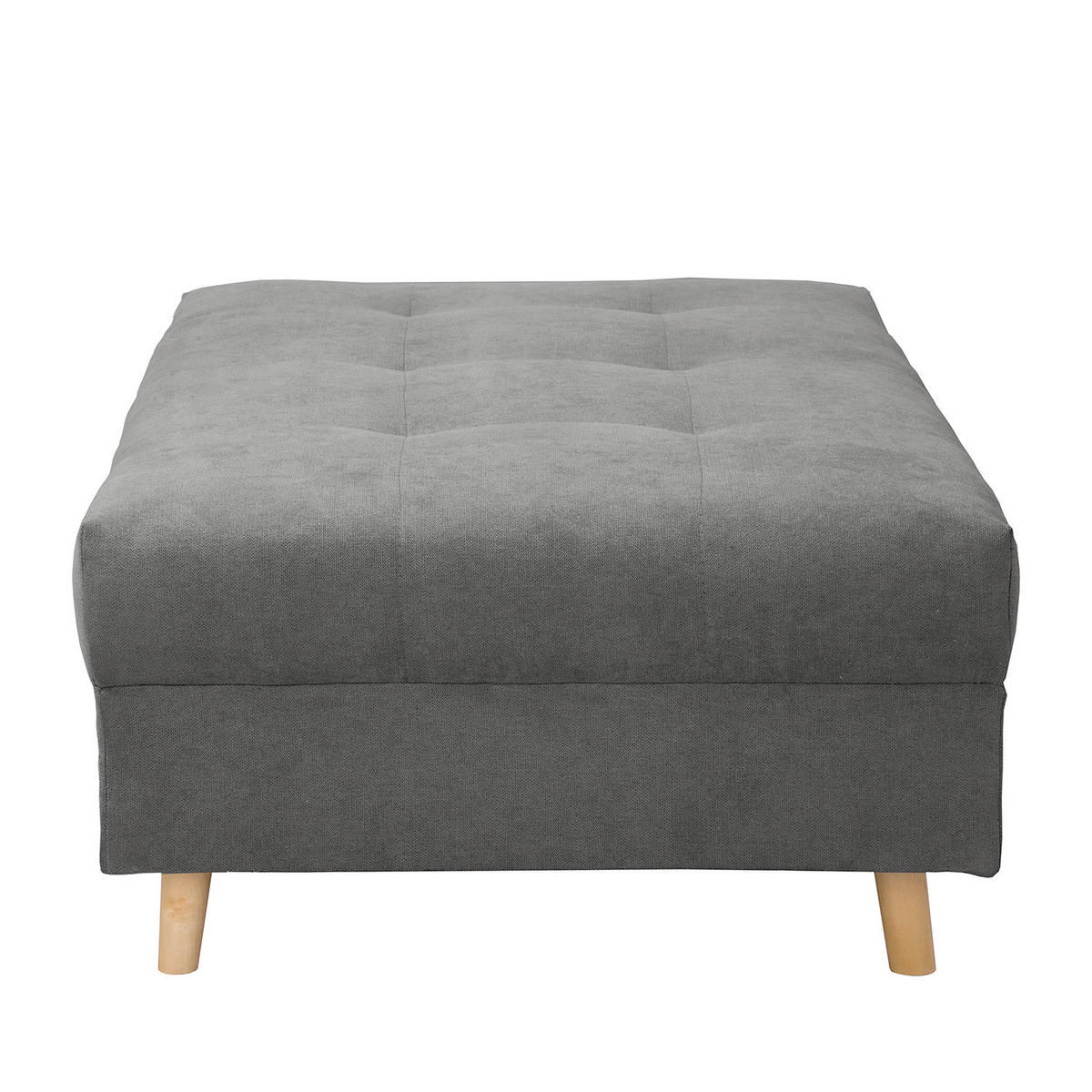 ECKSOFA inkl. Hocker Ariella Dunkelgrau Mikrofaser Rückenkissen, Hocker  - Dunkelgrau/Naturfarben, Design, Holz/Textil (161/231cm) - Livetastic