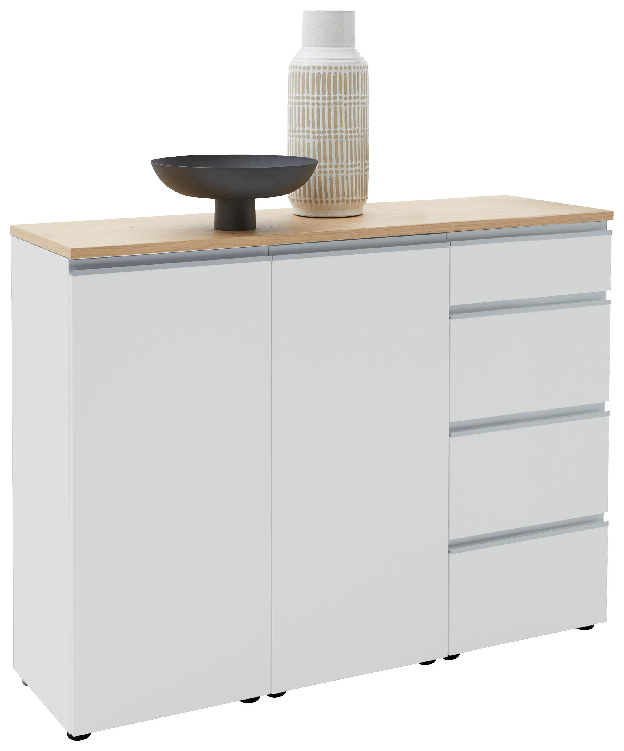 SIDEBOARD in 135/102/41 cm - Eichefarben/Schwarz, Design, Holz/Holzwerkstoff (135/102/41cm) - Dieter Knoll
