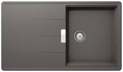 SPÜLE TIAD100USIL  - Grau, Basics, Stein (86/50cm) - Schock