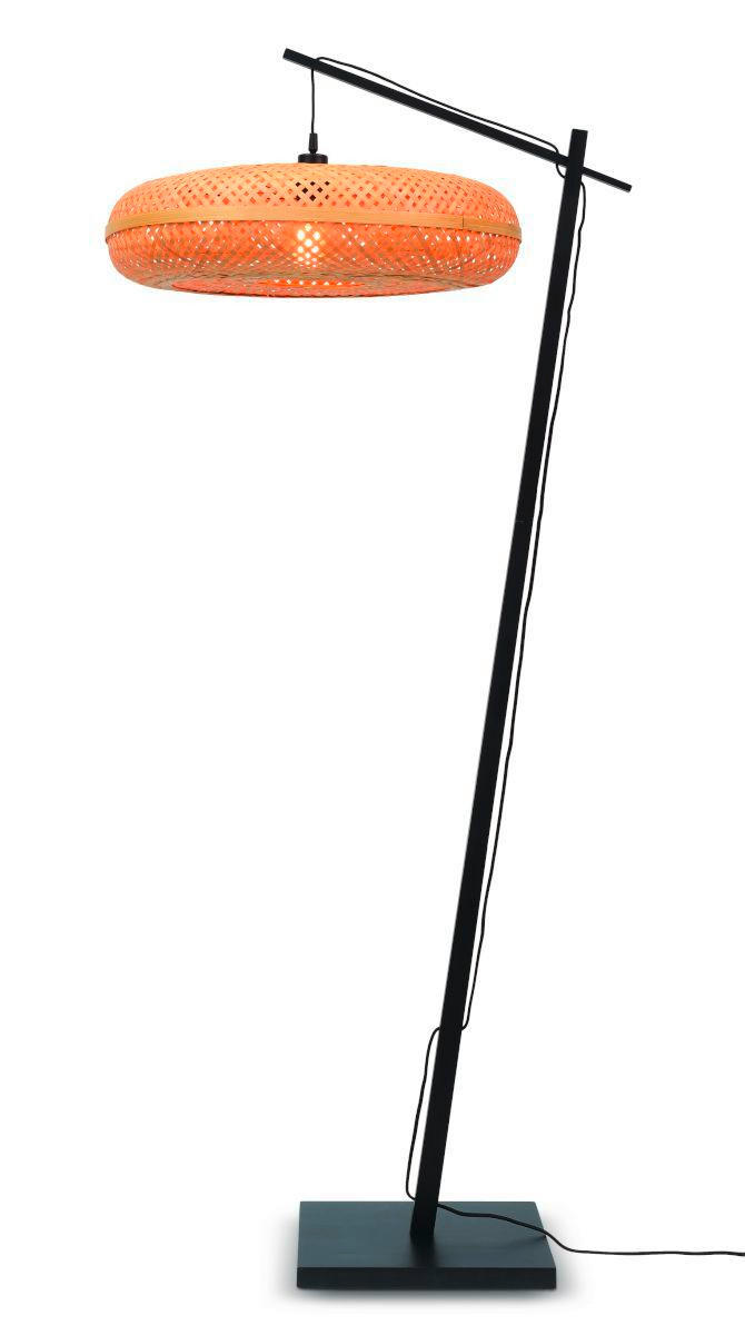 STEHLEUCHTE 77/77/176 cm    - Schwarz/Naturfarben, Trend (77/77/176cm) - Good & Mojo