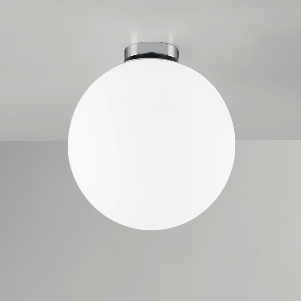 DECKENLEUCHTE  30/32 cm    - Chromfarben/Weiß, KONVENTIONELL, Glas/Metall (30/32cm)