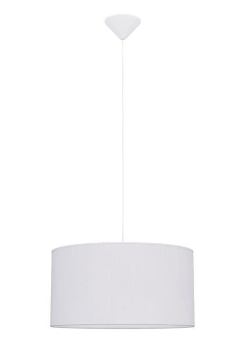 FÜGGŐLÁMPA  - fehér, Design, műanyag/textil (40cm)