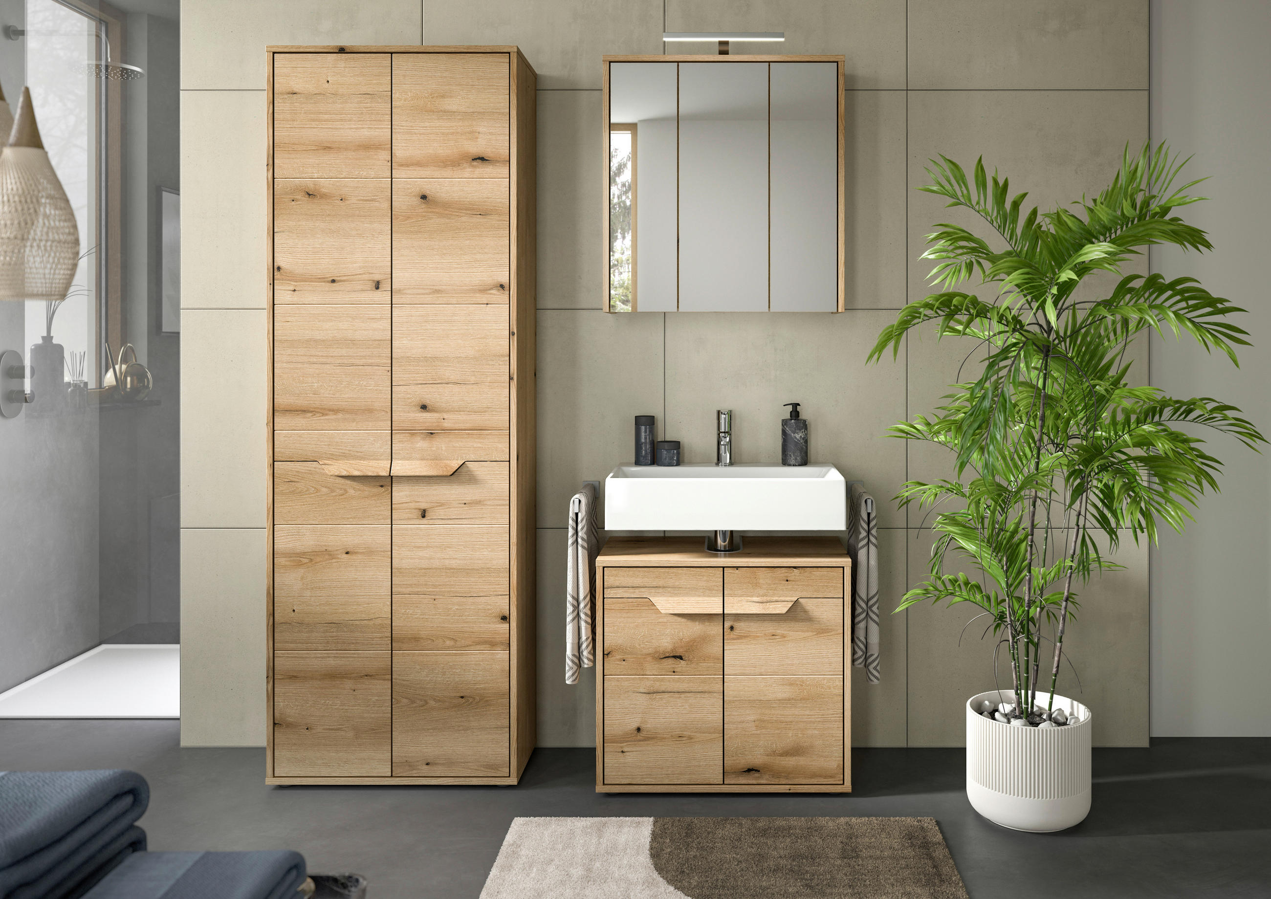 SPIEGELSCHRANK 64/68/20 cm  - MODERN, Glas/Holzwerkstoff (64/68/20cm) - MID.YOU