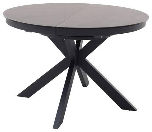 ESSTISCH in Metall, Keramik 120-160/120/76 cm  - Anthrazit, Design, Keramik/Metall (120-160/120/76cm) - Livetastic