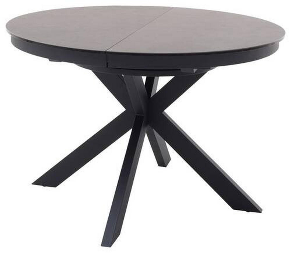 ESSTISCH in Metall, Keramik 120-160/120/76 cm  - Anthrazit, Design, Keramik/Metall (120-160/120/76cm) - Livetastic