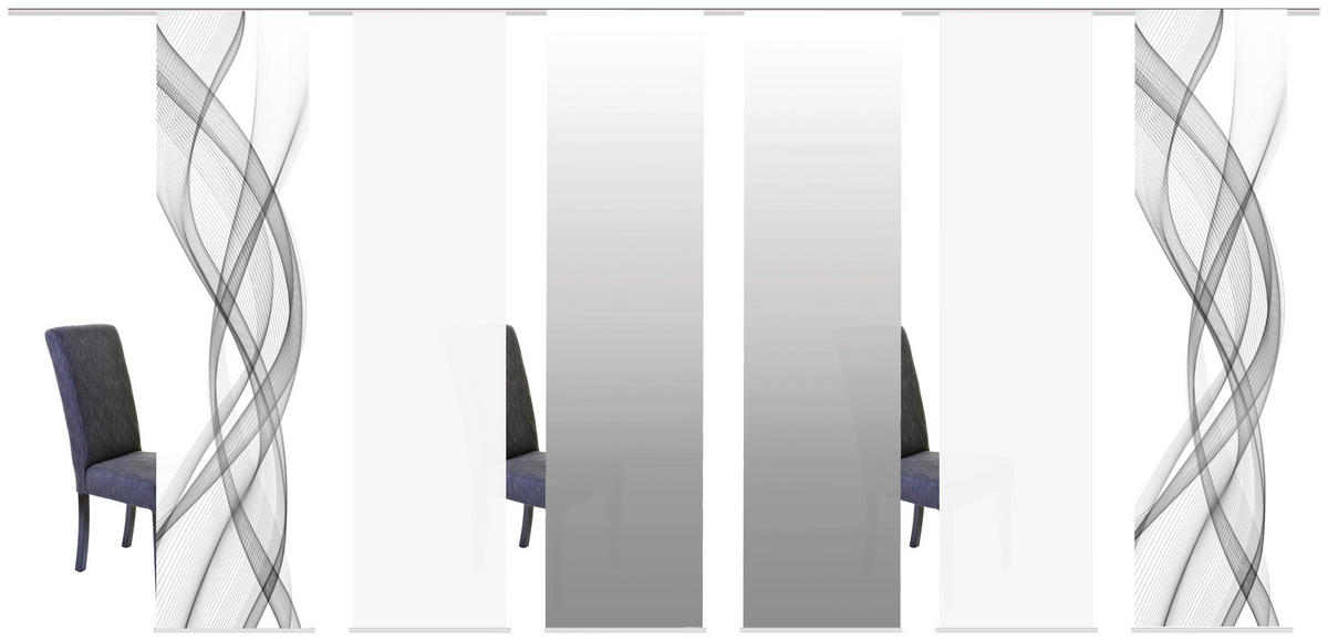 PANELOVÝ ZÁVĚS, 60/245 cm - šedá, Basics, textil (60/245cm)