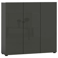 SCHUHSCHRANK Anthrazit  - Anthrazit/Schwarz, Design, Holzwerkstoff/Kunststoff (120/115/34cm) - Xora