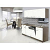KÜCHENBLOCK 195 cm   in Weiss, Eichefarben  - Weiss/Eichefarben, Basics, Holzwerkstoff (195cm) - Respekta