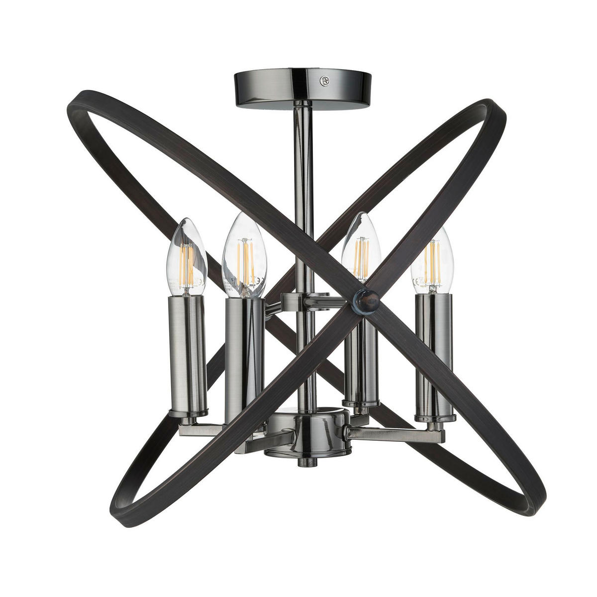DECKENLEUCHTE Hoopla 45/33/45 cm   - Design, Metall (45/33/45cm) - Searchlight