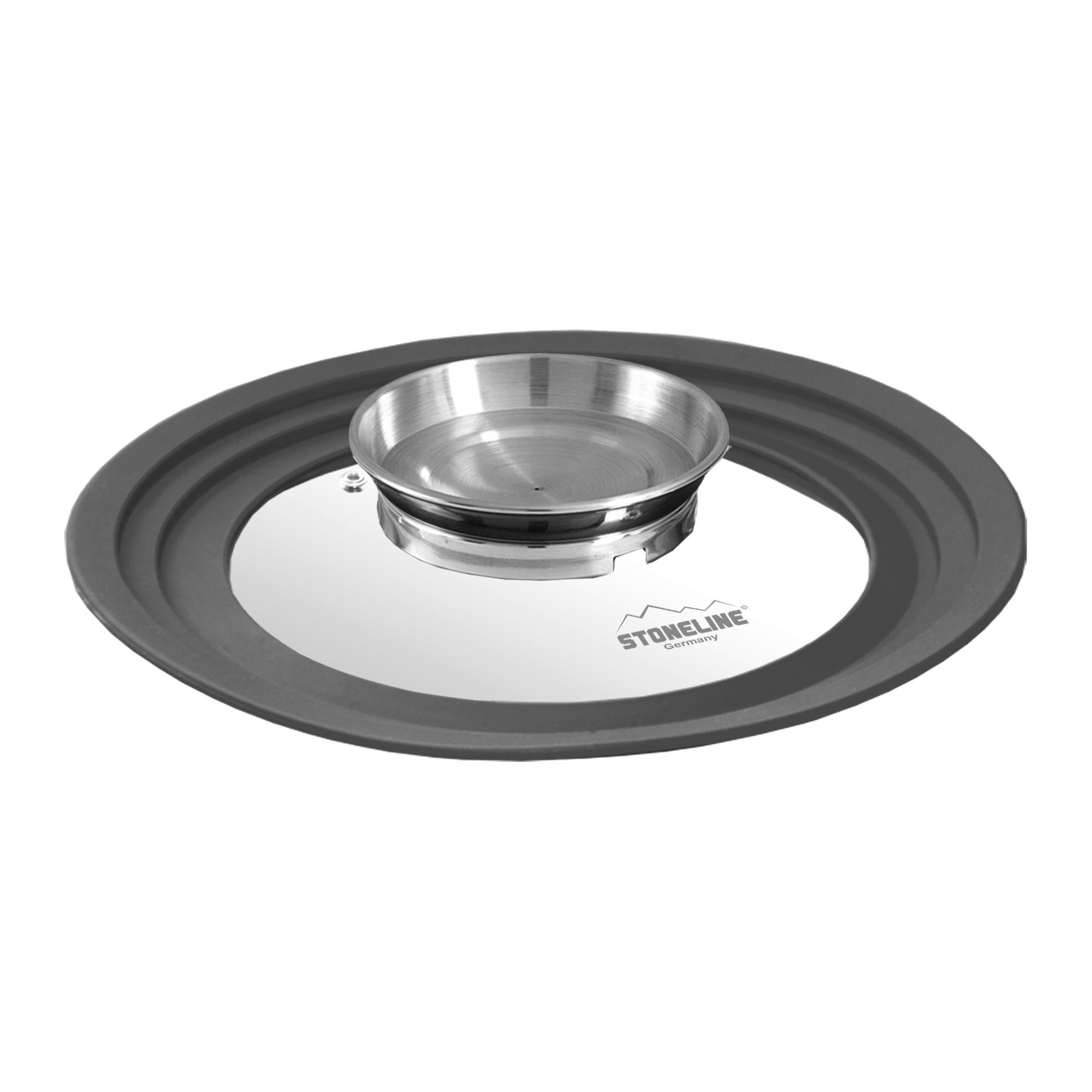 DECKEL   - Transparent/Grau, Basics, Glas/Kunststoff (27,2/22,1/4,1cm) - Stoneline