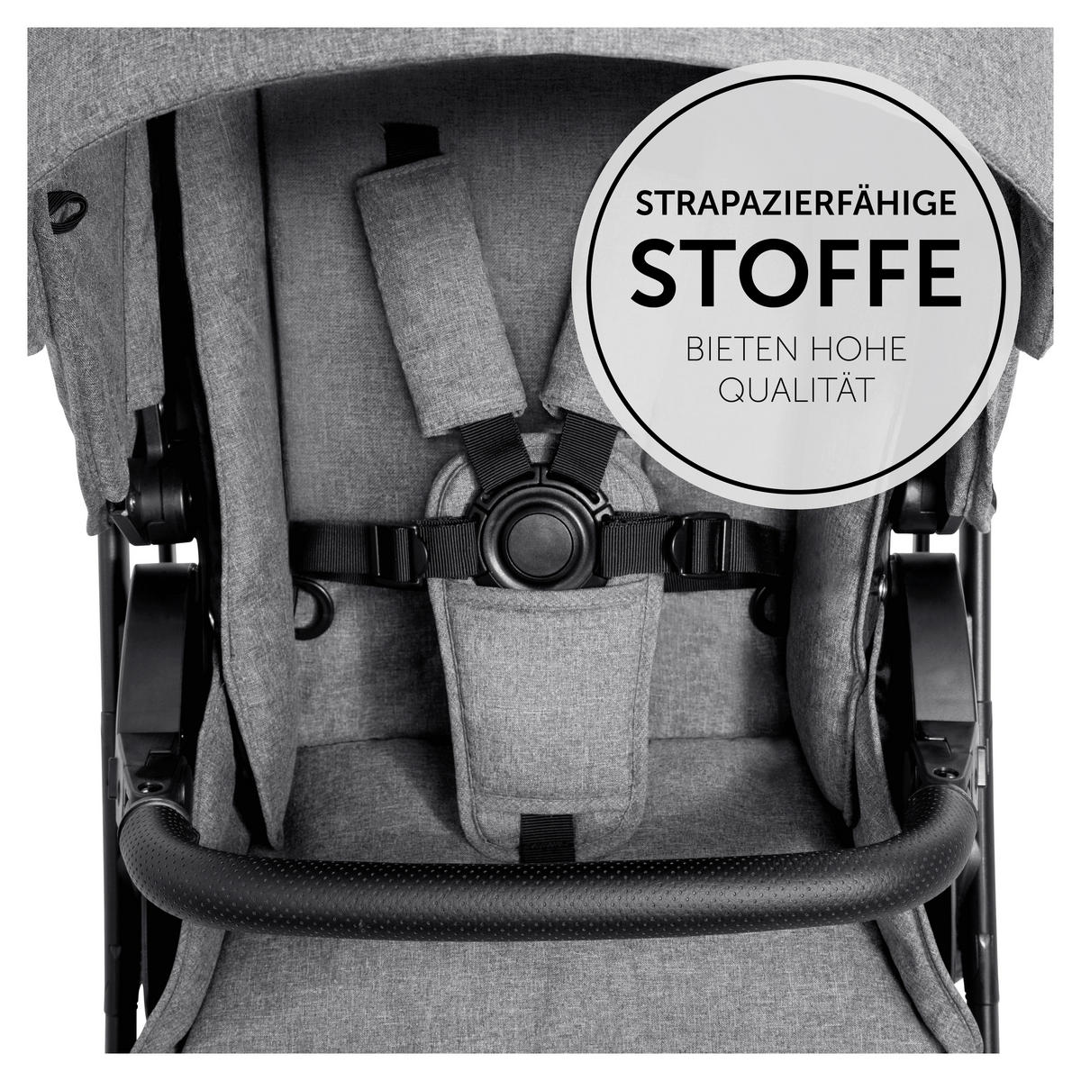 SET DJEČJIH KOLICA  Vision X  - siva/srebrne boje, Basics, tekstil/metal (58/104,5/94cm) - Hauck