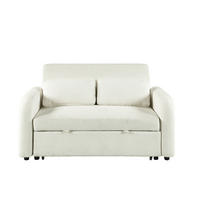 SCHLAFSOFA Cord Creme  - Creme/Schwarz, Design, Kunststoff/Textil (150/86/90cm) - MID.YOU