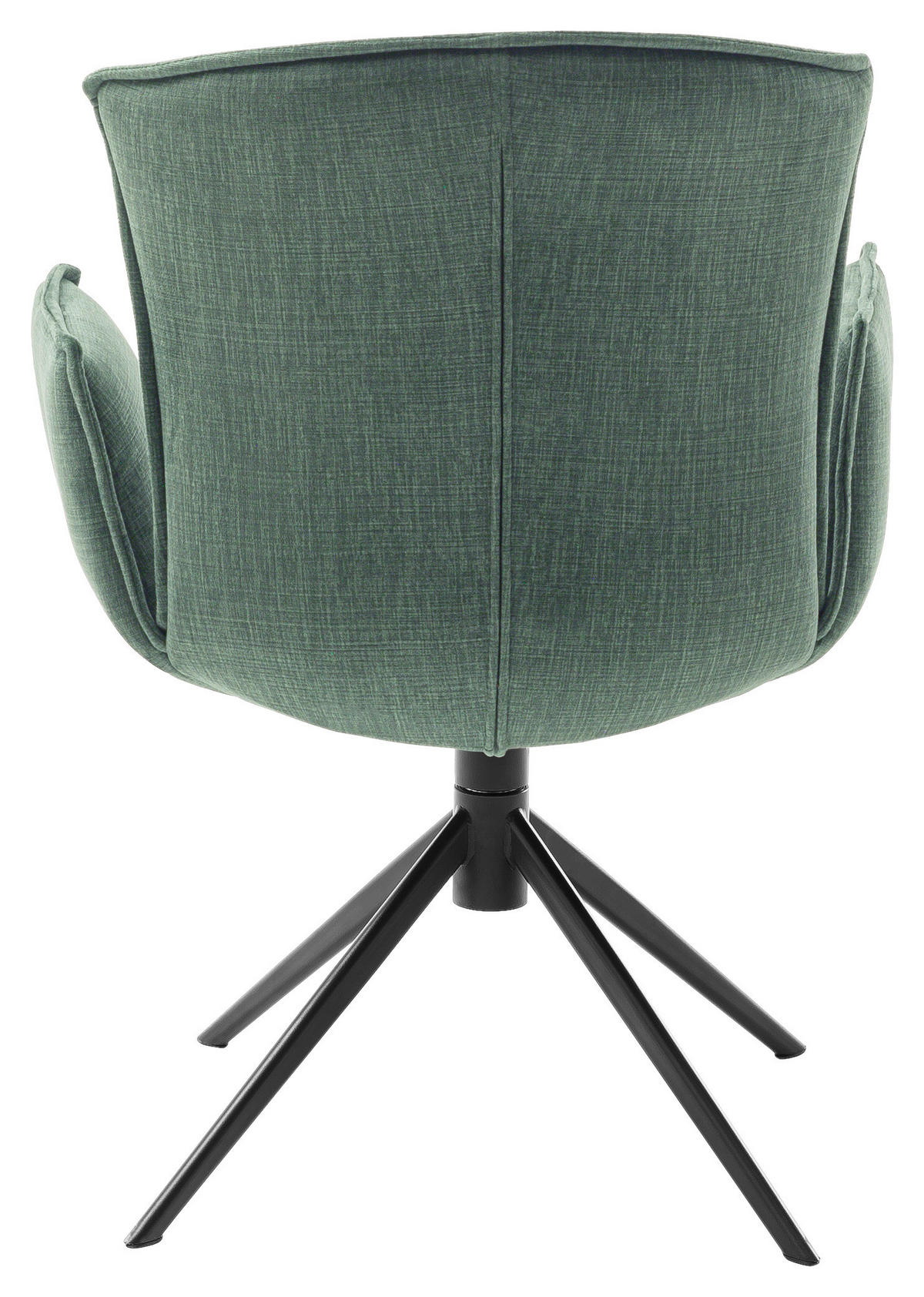 ARMLEHNSTUHL  in Stahl Velours  - Pastellgrün/Schwarz, Design, Textil/Metall (62/88/62cm) - Novel