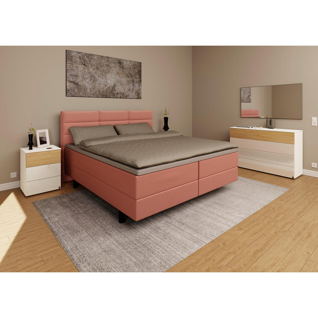 Thumbnail - Musterring Boxspringbett, Koralle, Textil, H4, 7-Zonen, Höhe ca. 22 cm, 180x200 cm, Dgm, Über- und Sondergrößen erhältli...