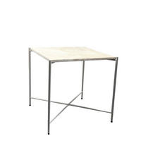 BEISTELLTISCH 40/40/40 cm Creme quadratisch  - Creme, Trend, Stein/Metall (40/40/40cm) - Landscape