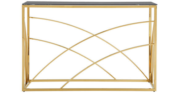 KONSOLENTISCH Schwarz, Goldfarben  - Goldfarben/Schwarz, Trend, Glas/Metall (120/40/78cm) - Xora