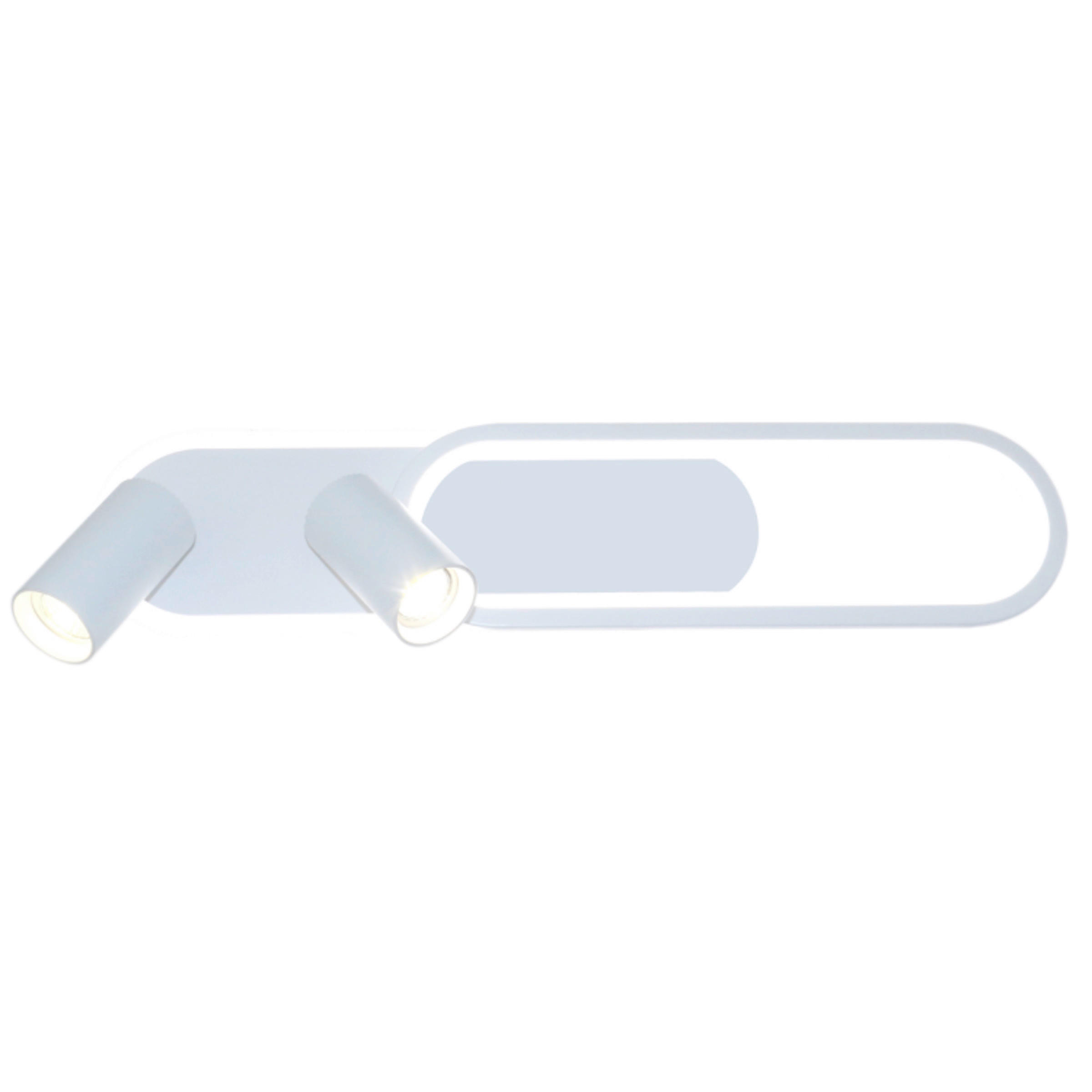 LED-DECKENLEUCHTE Parma  15/60/13 cm  - Weiß, Design, Metall (15/60/13cm)