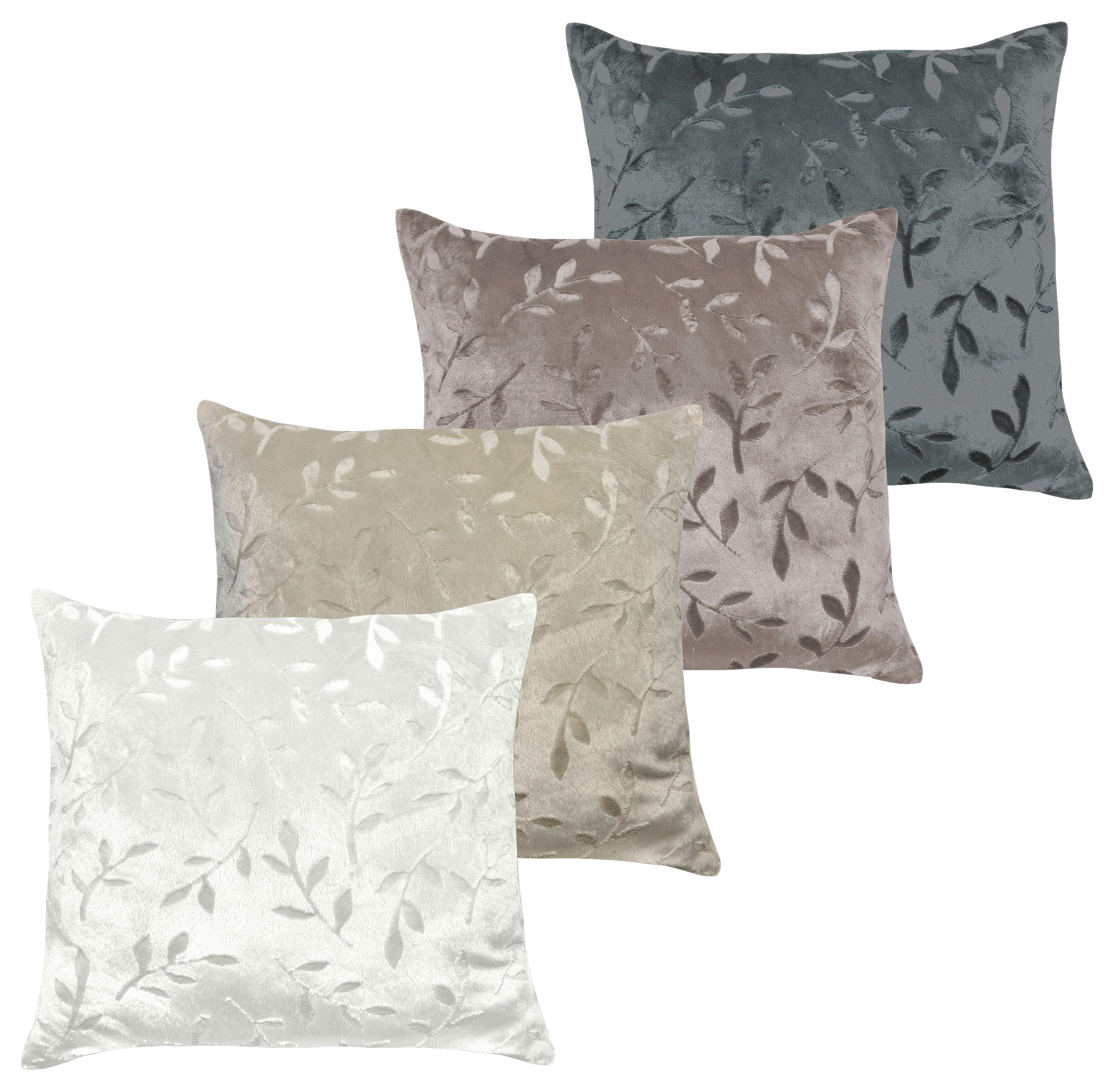 Zierkissen Petra 48x48 Cm Mikrofaser Blätterdesign