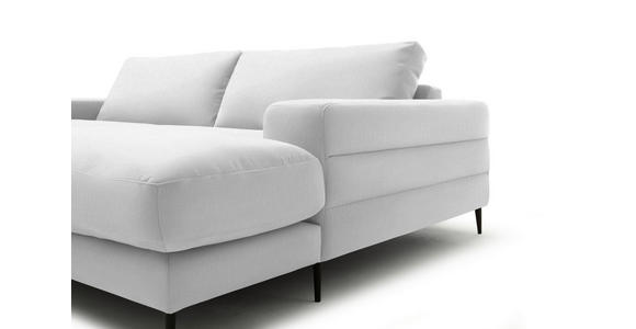 ECKSOFA  in Flachgewebe Creme  253/177 cm  - Creme/Schwarz, Design, Textil/Metall (253/177cm) - Dieter Knoll
