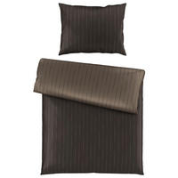 WENDEBETTWÄSCHE STRIPES DK Satin 140/200 cm  - Braun, Basics, Textil (140/200cm) - Dieter Knoll