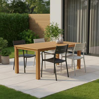 GARTENTISCH Holz Akaziefarben rechteckig  - Akaziefarben, ROMANTIK / LANDHAUS, Holz (185/90/75cm) - Gardenson