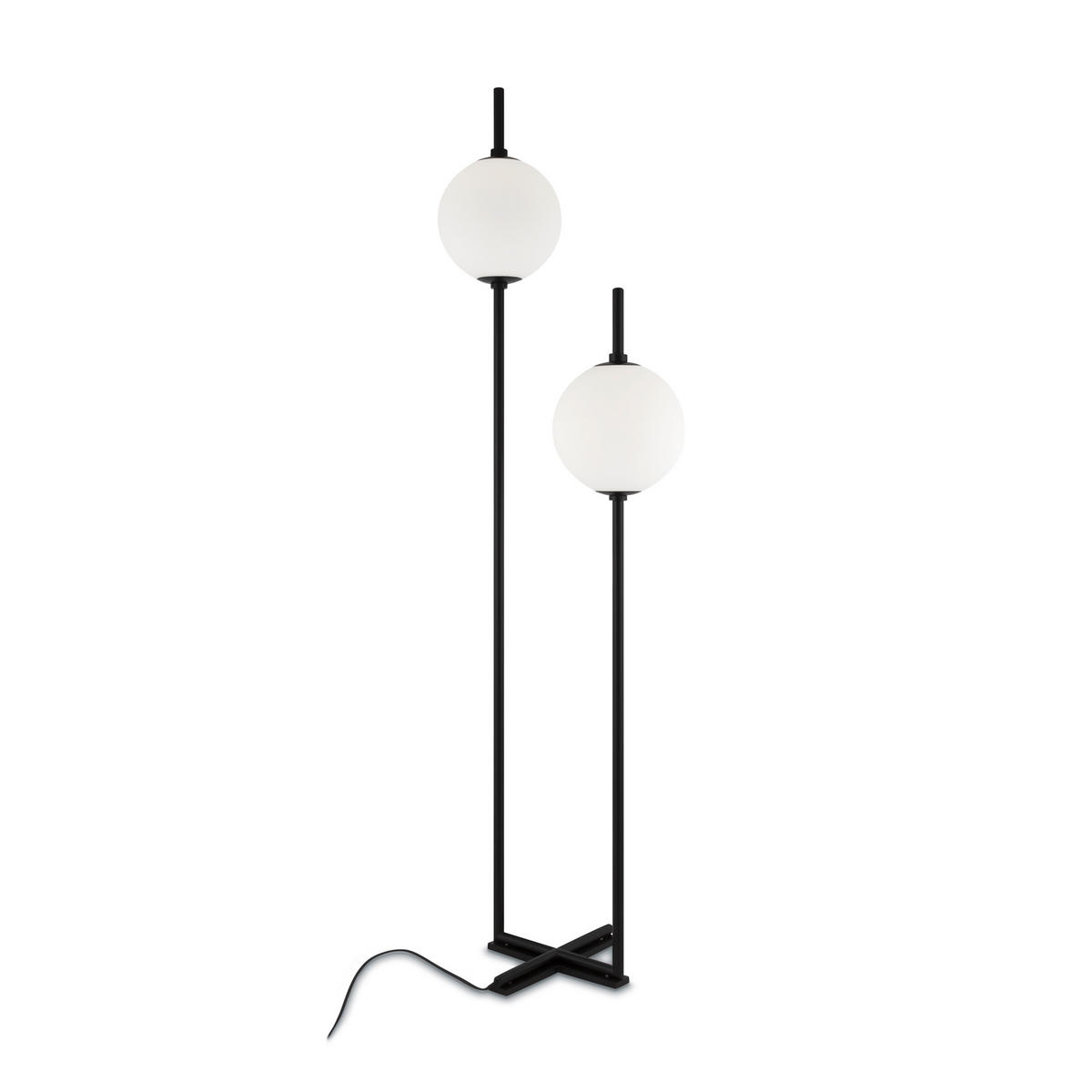 STEHLEUCHTE - Weiss/Schwarz, Trend, Glas/Metall (44/32/150cm) - MAYTONI