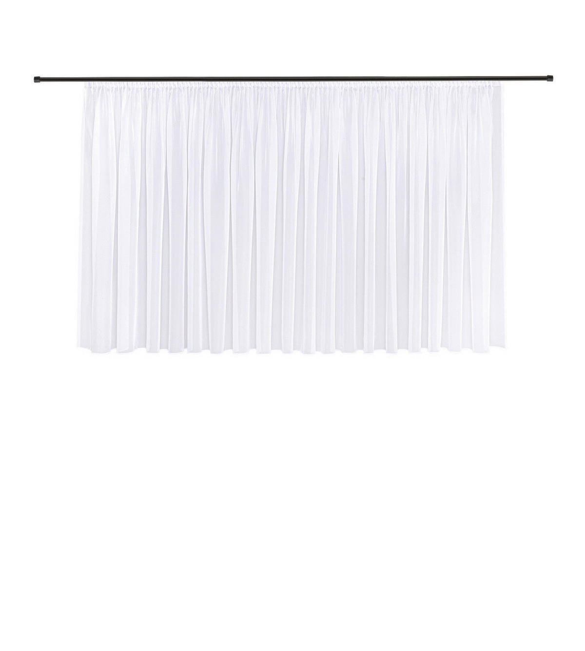 FERTIGSTORE  transparent  450/150 cm   - Weiß, Basics, Textil (450/150cm)