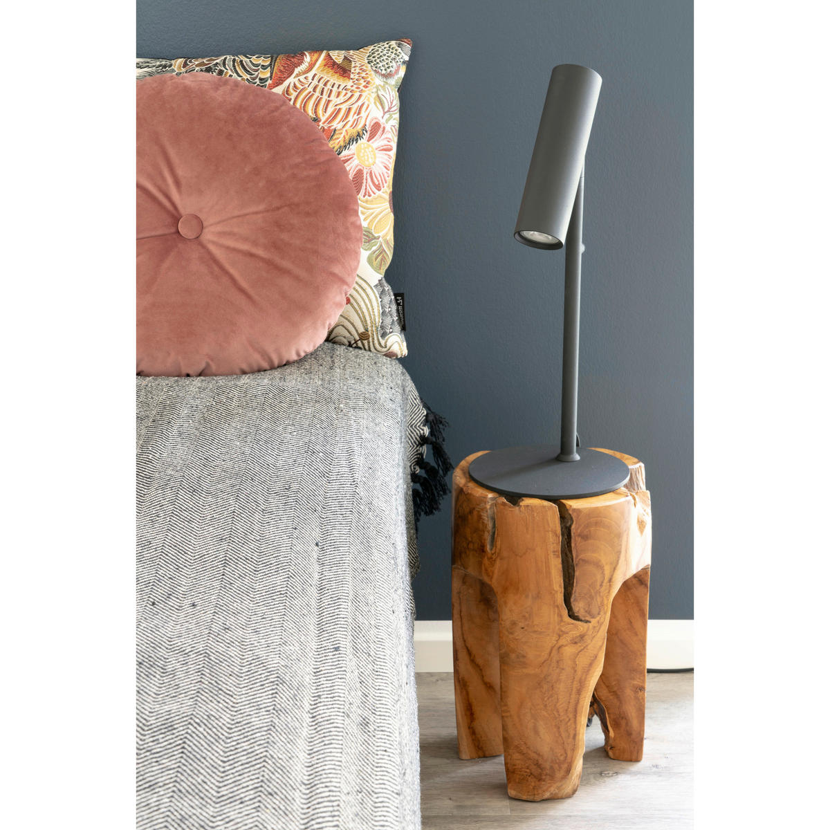 BEISTELLTISCH 26/26/40 cm Rose Teakholz massiv Teakfarben  - Teakfarben, Design, Holz (26/26/40cm) - MID.YOU