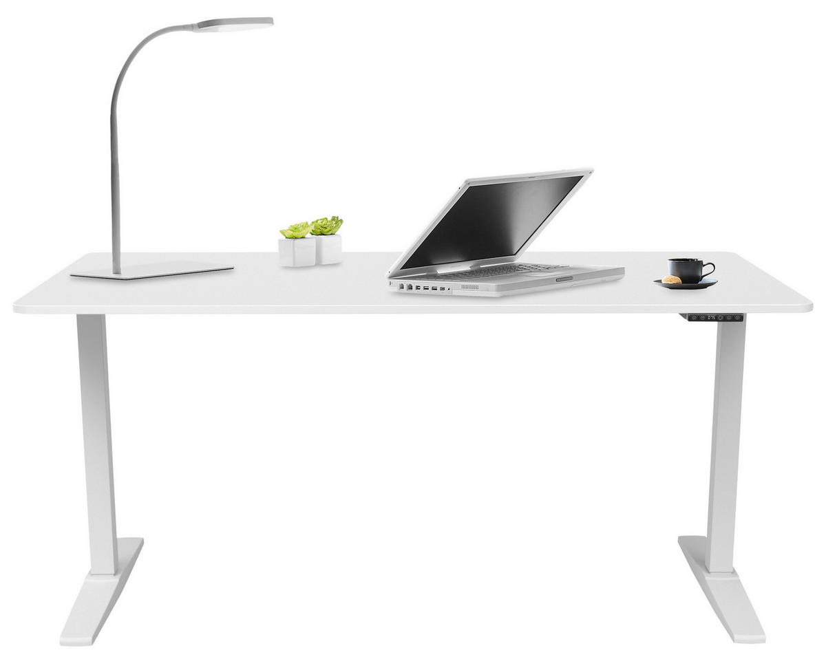 RADNI STO  bela   - bela, Konvencionalno, metal/pločasti materijal (160/75-120/80cm) - Carryhome