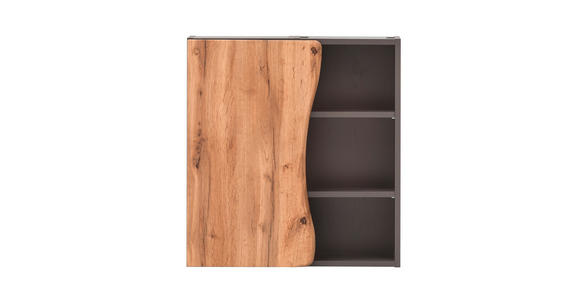 HÄNGESCHRANK 60/64/20 cm  - Eiche Wotan/Graphitfarben, Natur, Holzwerkstoff (60/64/20cm) - Xora