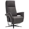 RELAXSESSEL in Leder Dunkelbraun  - Dunkelbraun/Schwarz, Design, Leder/Metall (83/123/87cm) - Valdera
