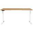 SCHREIBTISCH 160/80/72-118 cm  in Eichefarben, Weiß  - Eichefarben/Weiß, MODERN, Holzwerkstoff/Metall (160/80/72-118cm) - Novel