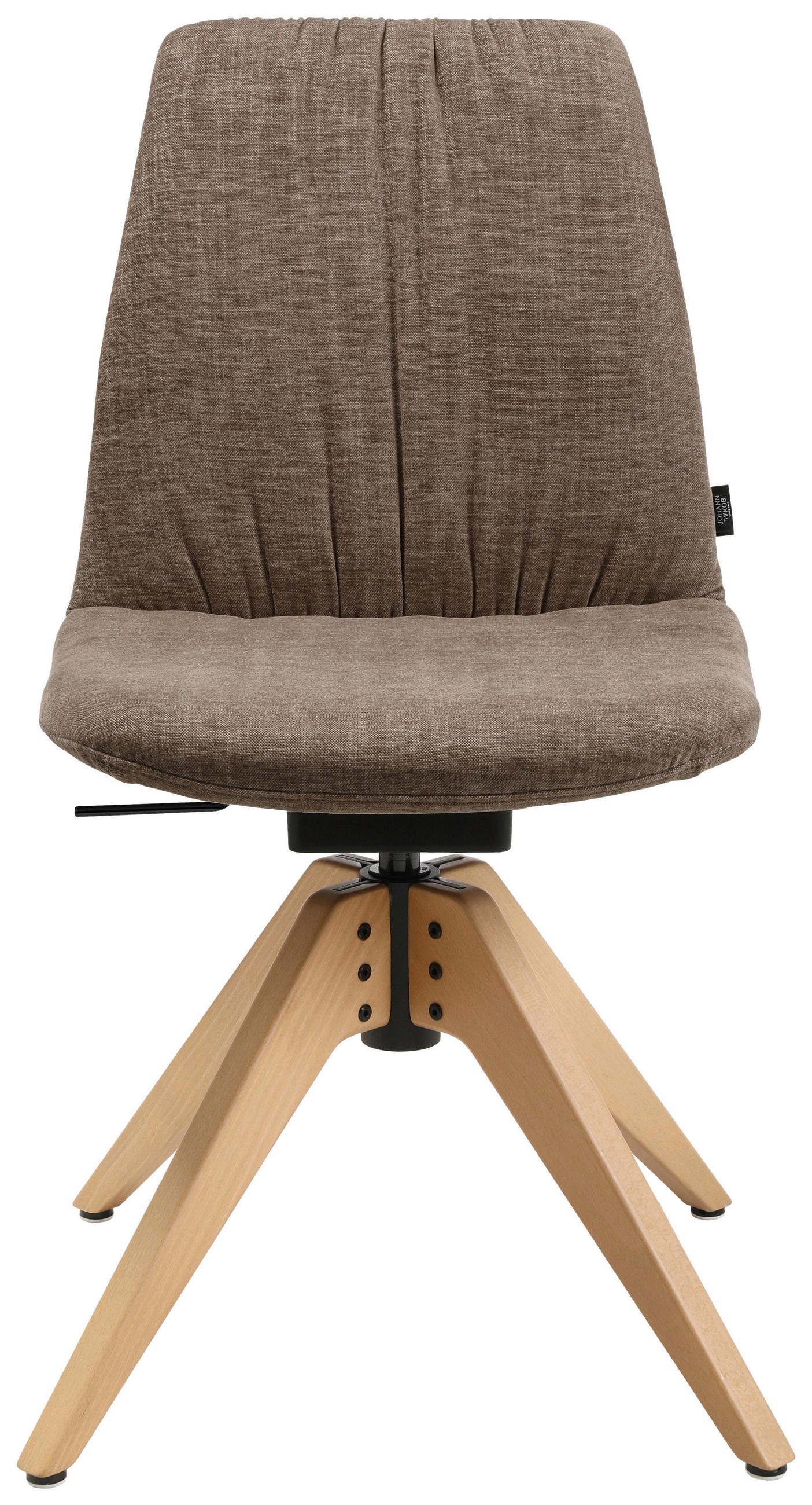 CHAISE  in Flachgewebe  - Eichefarben/Graubraun, Design, Holz/Textil (46/85-88/55cm) - Johann Jakob