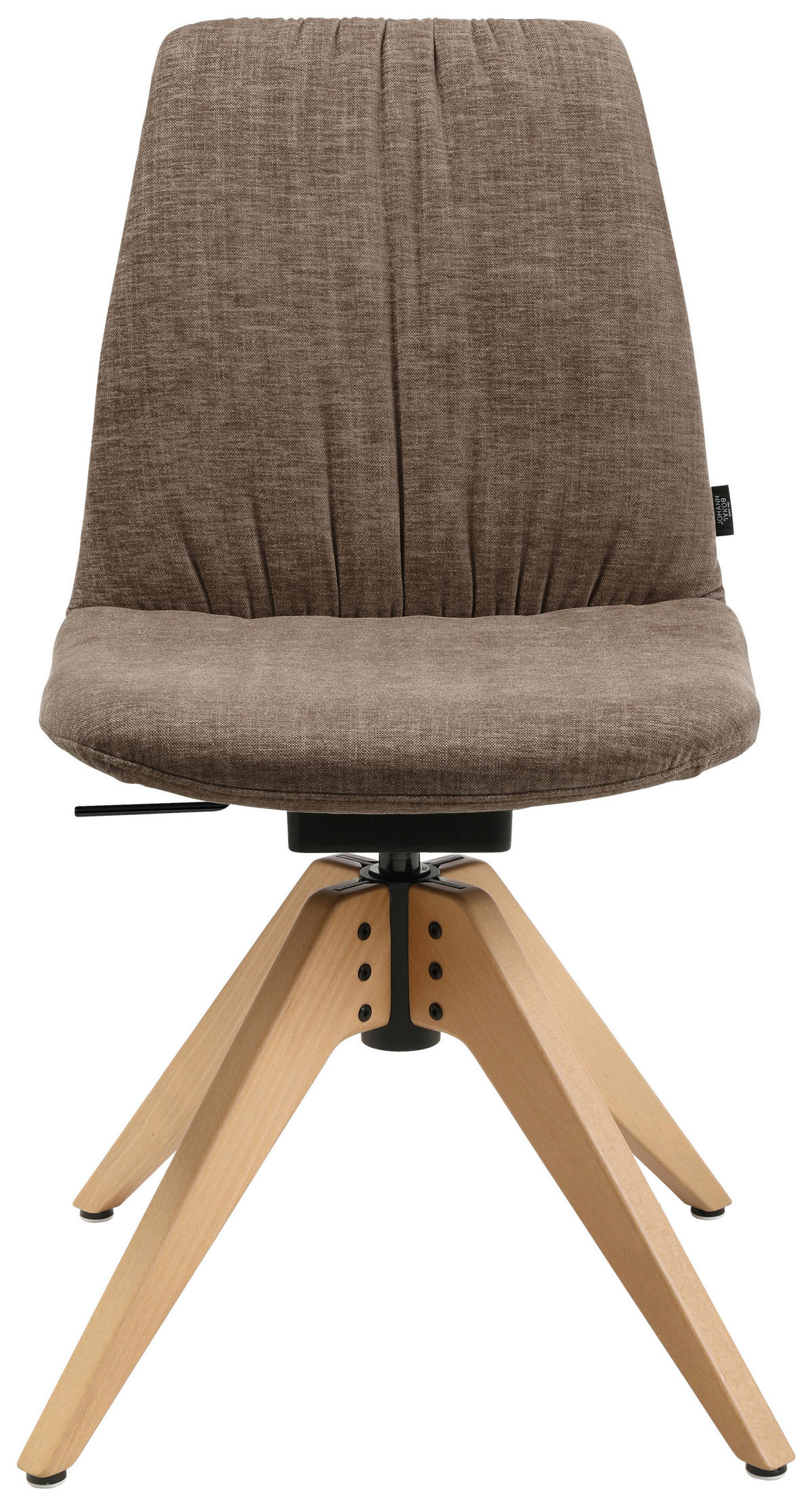 STUHL Flachgewebe Alufarben, Graubraun Buche Hartholz  - Eichefarben/Graubraun, Design, Holz/Textil (46/85-88/55cm) - Johann Jakob