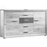 SIDEBOARD Eichefarben, Graphitfarben - Eichefarben/Silberfarben, Design, Holzwerkstoff/Kunststoff (153/87/45cm) - CARRYHOME