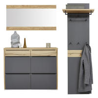 GARDEROBE 3-teilig  in 200/200/32 cm  - Eichefarben/Grau, Design, Holz/Holzwerkstoff (200/200/32cm) - Dieter Knoll