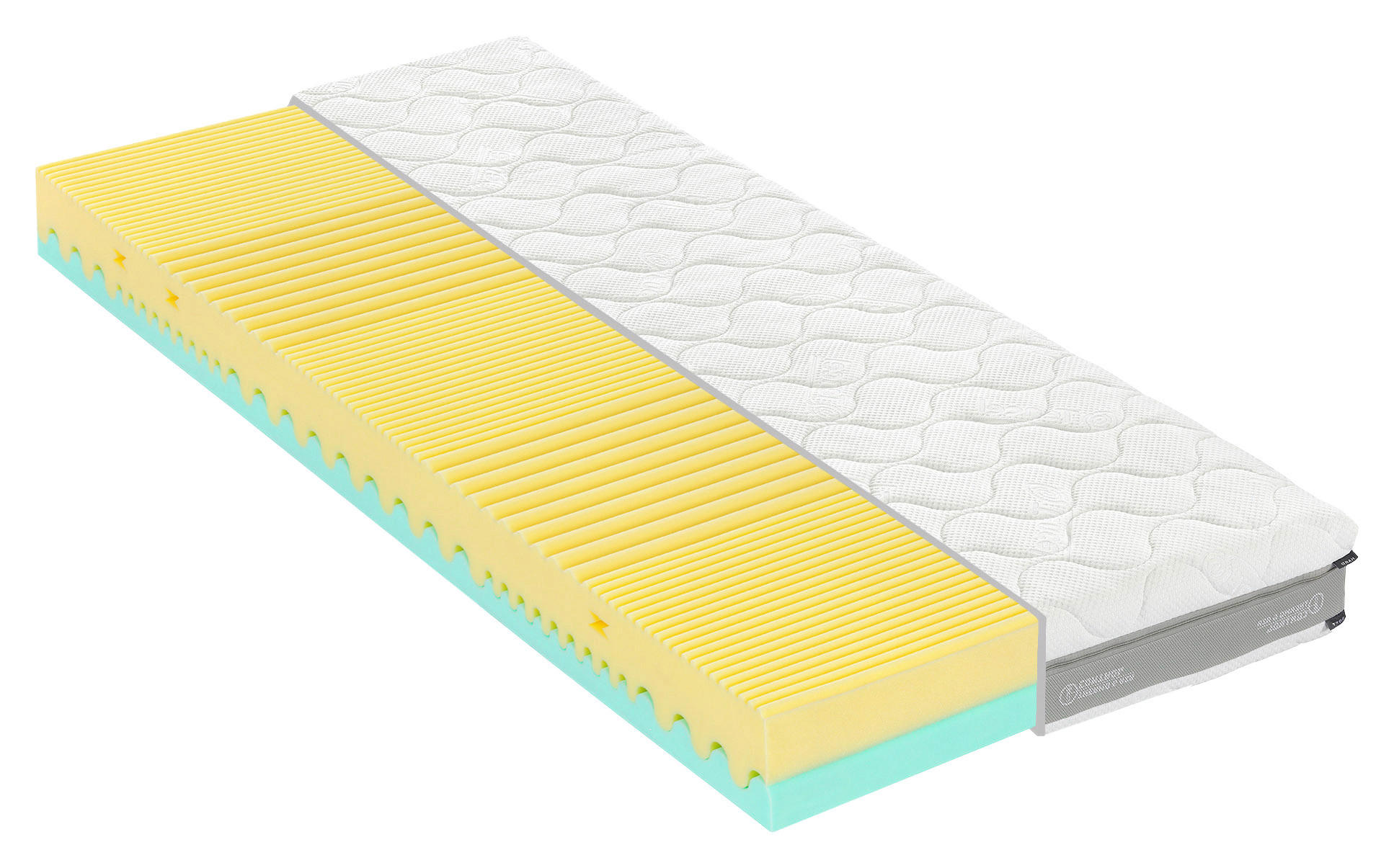 MATRACE ZE STUDENÉ PĚNY, 90/200 cm - bílá, Konvenční, textil (90/200cm) - Swedish Line