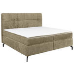 BOXSPRINGBETT 180/200 cm,  in Cappuccino, Topper, H3 + H3 = fest  - Schwarz/Cappuccino, Design, Textil/Metall (180/200cm) - Esposa