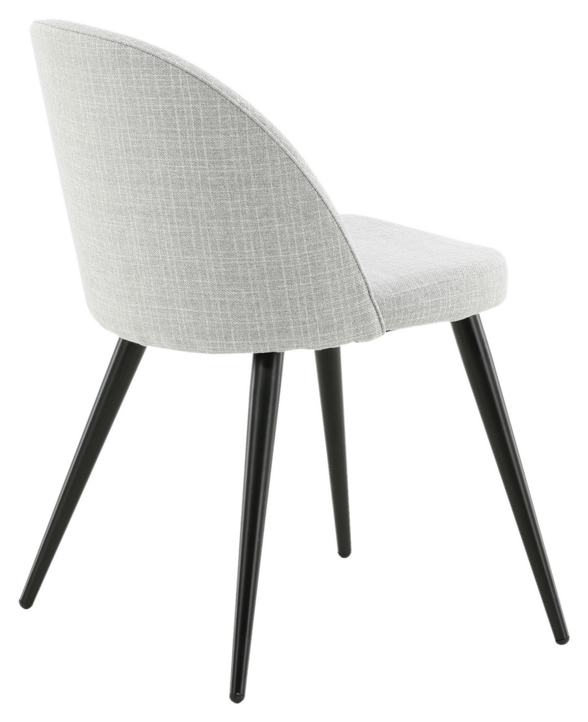STOLSET 2 styck stål textilväv  - ljusgrå/svart, Design, metall/textil (50/77/48cm) - Livetastic