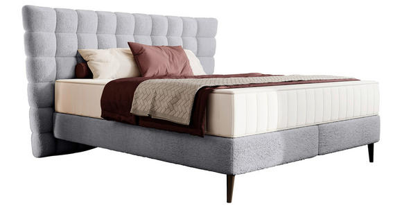BOXSPRINGBETT 160/200 cm  in Grau  - Schwarz/Grau, Design, Holz/Holzwerkstoff (160/200cm) - Esposa