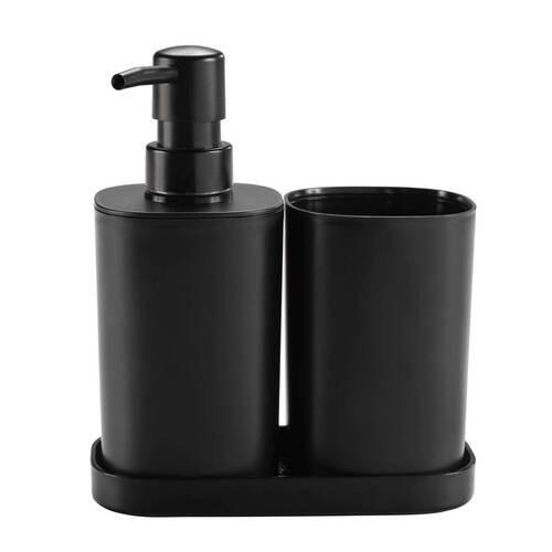 SET KUPATILSKIH POTREPŠTINA - crna, Osnovno, plastika (8/12cm) - Homeware
