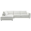 ECKSOFA in Cord Weiss  - Weiss/Schwarz, Design, Kunststoff/Textil (224/325cm) - Pure Home Lifestyle