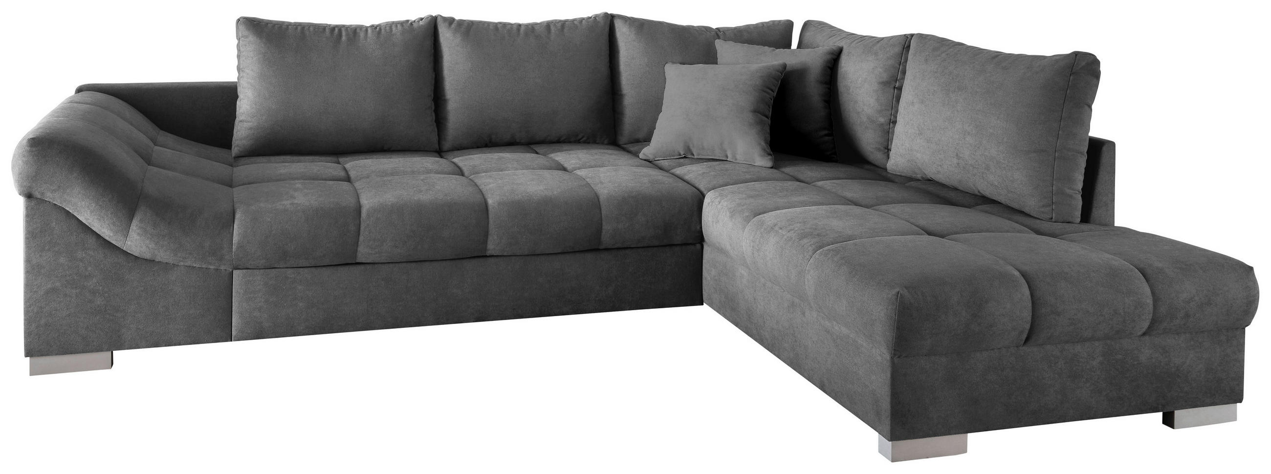 P & B Eckschlafsofa Dunkelgrau 298x202 cm