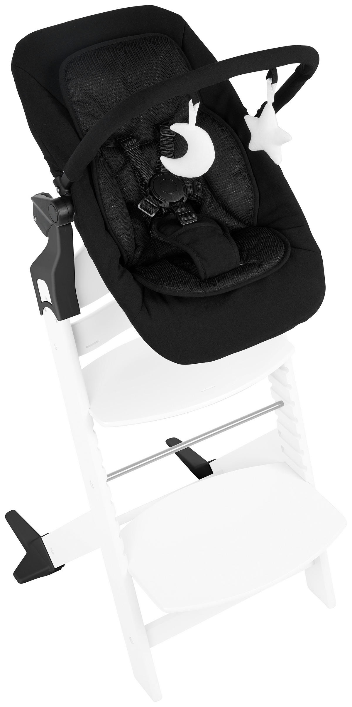 SCHAUKELWIPPE LUNCH Schwarz   - Schwarz, Basics, Kunststoff/Textil (66/45/48-58cm) - My Baby Lou