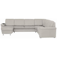 WOHNLANDSCHAFT in Flachgewebe Creme  - Chromfarben/Creme, KONVENTIONELL, Textil/Metall (163/336/240cm) - Beldomo System