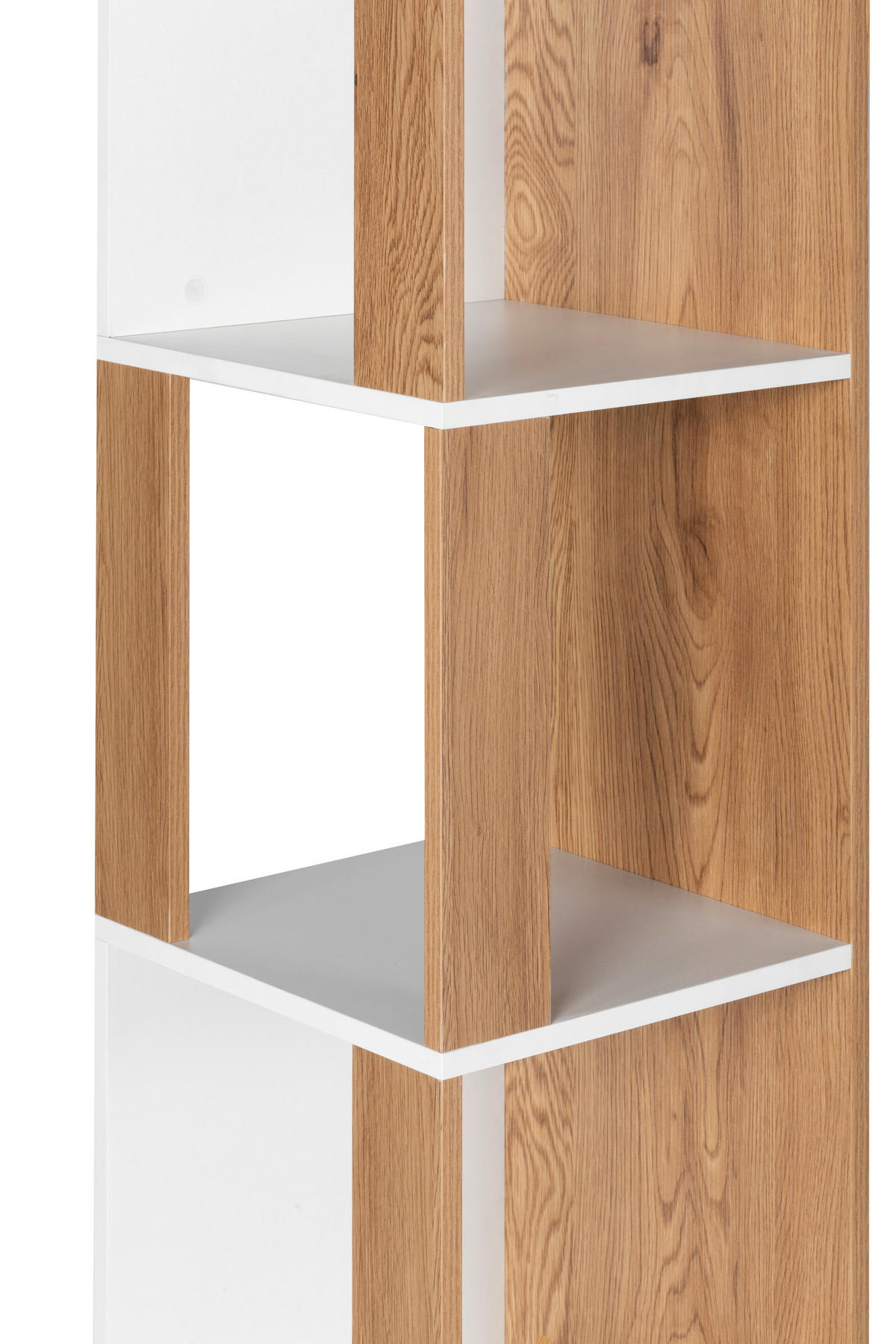 ECKREGAL - Naturfarben/Weiß, Design, Holzwerkstoff (34/185/34cm) - MID.YOU
