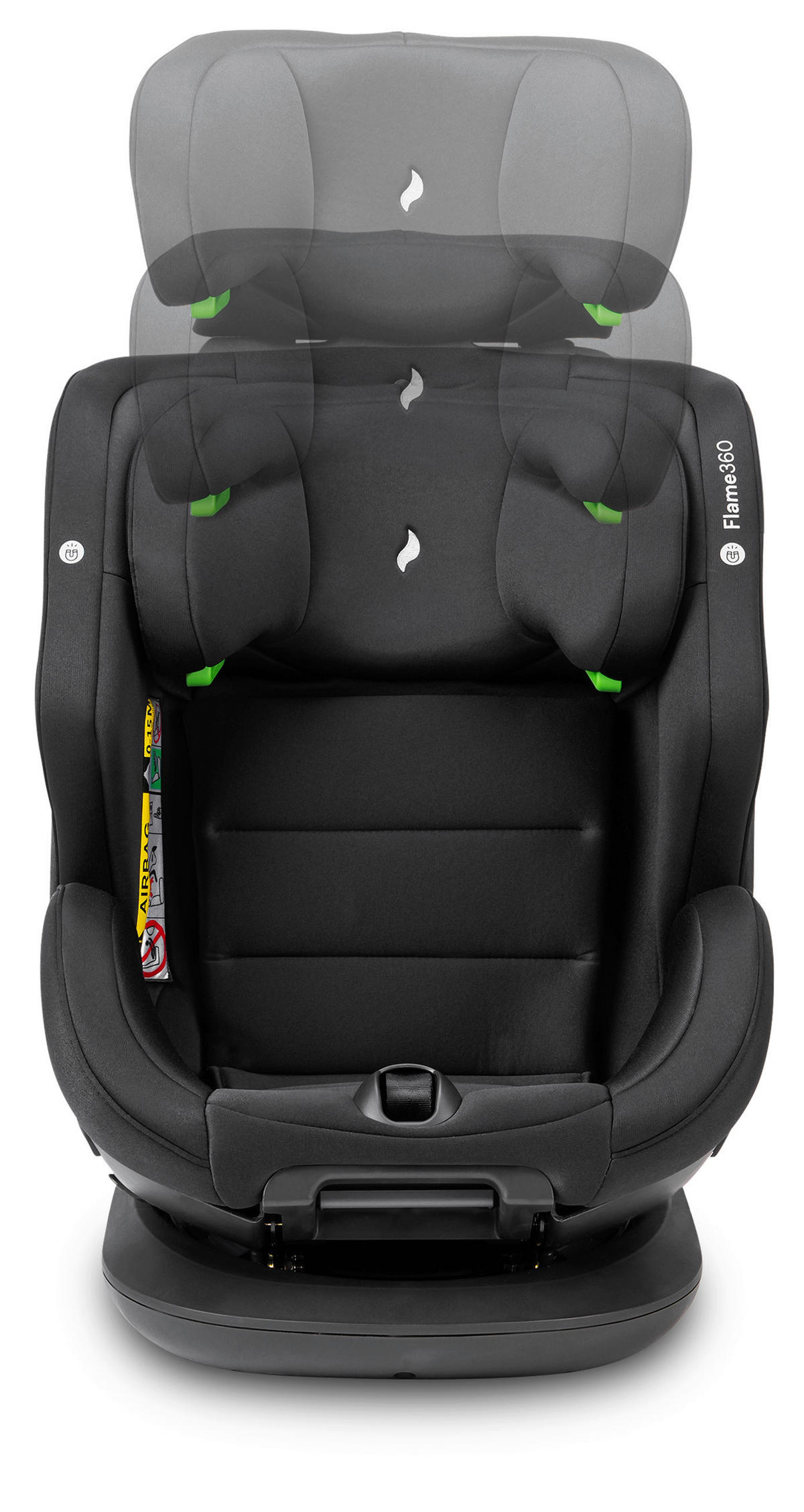 REBOARDER-KINDERSITZ FLAME360 ISOFIX  - Schwarz, Basics, Kunststoff/Textil (44/58/48cm) - Osann